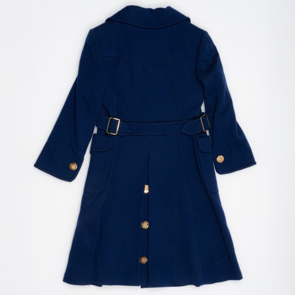 Aquascutum blue coat with novelty button detail. - Picture 2 of 9